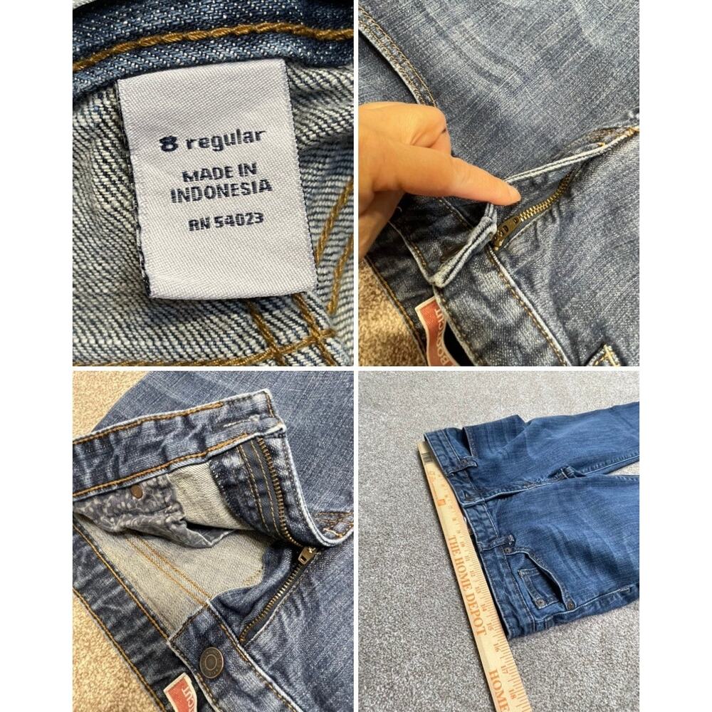 Y2K Indie Sleaze Gap Premium Bootcut Low Rise Jeans Size 8 Medium Wash Indigo - Picture 4 of 13